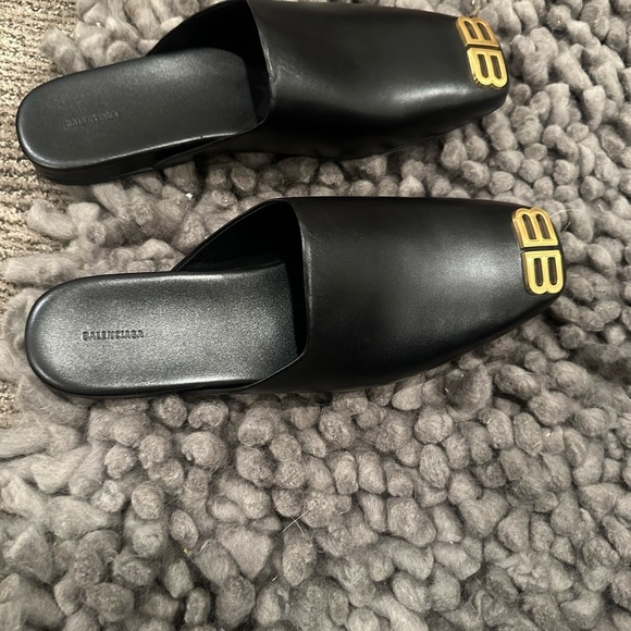 BB BALENCIAGA Men’s Leather slides EU 46. New without tags. - Picture 3 of 11